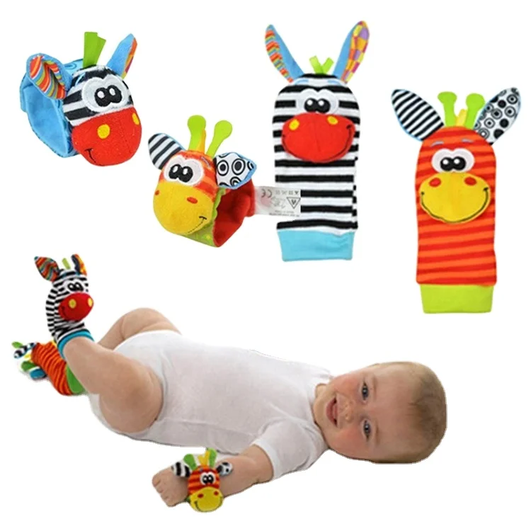 Baby Watch Strap Wrist Stra Socks Baby Hand Strap Baby Kids Socks Rattle Toys Wrist Rattle