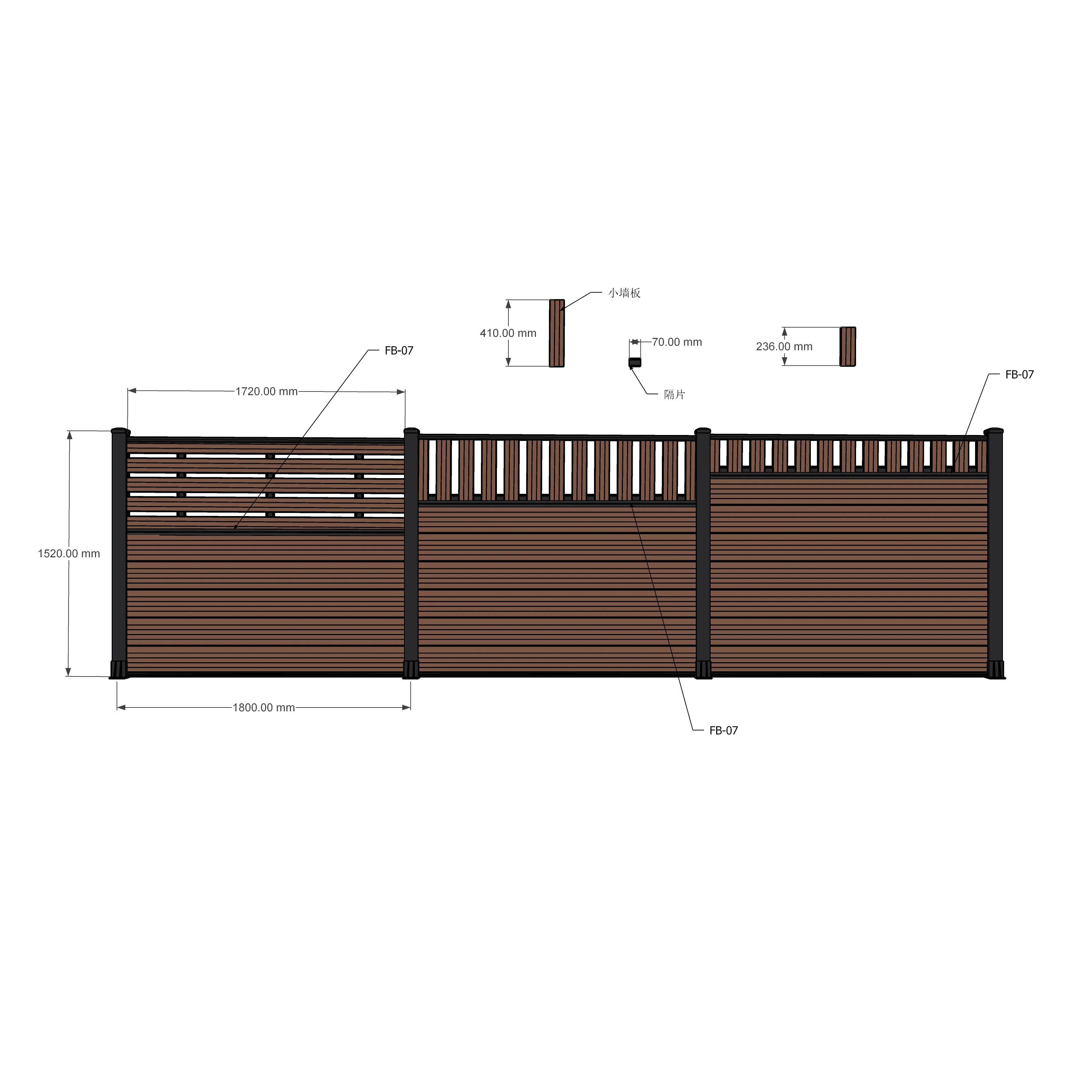Hot sale wpc fence popular and cheap plastic timber composite wpc fence with gate