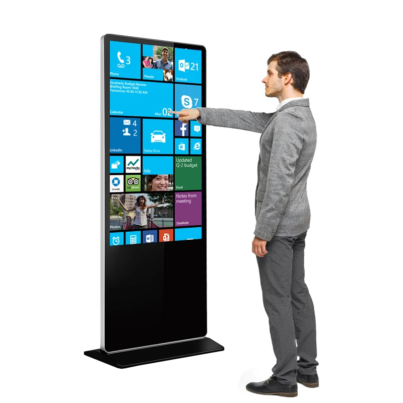 OEM Customized 43-Inch AD Display Screen Kiosk Self-Service Business Floor Standing LCD Digital Signage for indoor Use