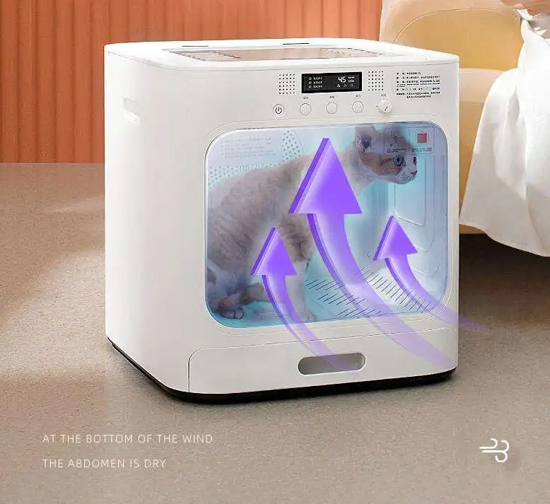 Hot Sale Low Noise cube Shaped Smart Pet Hair Dryer Room Automatic Pet Drying Box for Teddy Cats