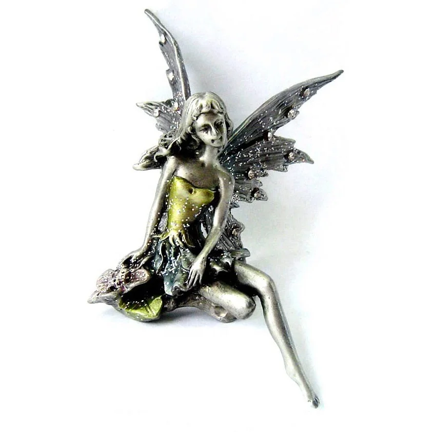 
Wholesales Hot sale pewter mini fairy figurines with metal wings  (60197070013)
