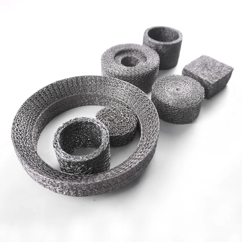 304 316 316L 904L 310S stainless steel knitted wire mesh gaskets for EMI/RFI shielding