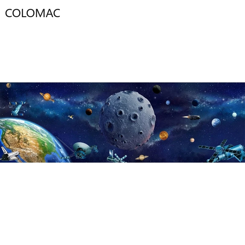 Peel And Stick Universe Galaxy Earth Planet Theme Space Photo Mural Wallpaper For Kids Bedroom Living Room 3D Whole House Decor