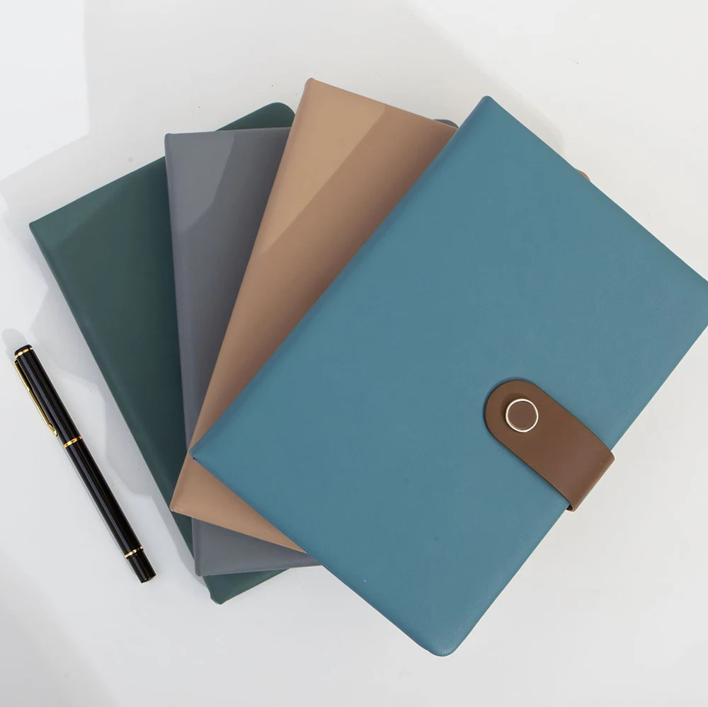 Hot Product Business Personalized Customization Gift Box Sets For Women Small Binder Notebook Journal Notebook Brown Leather
