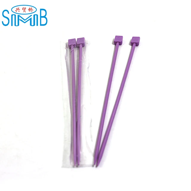 popular hotsale 25cm single point plastic knitting needles 4.0mm-10.0mm set knitting tools