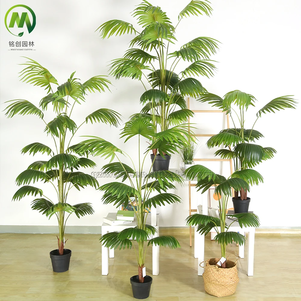 Original manufacturer High quality artificial bonsai tree indoor decorative mini fan palm trees sunflower tree decoration