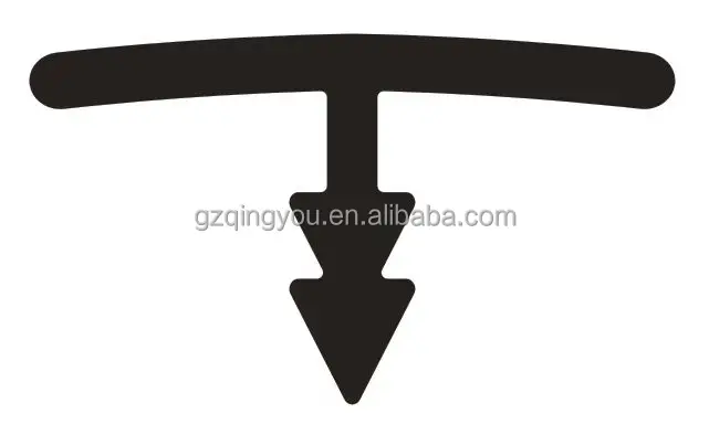 T shape pvc edge banding for aluminum channel PVC T Profile Edge Banding hard Wardrobe Door And Decoration Strip Rubber