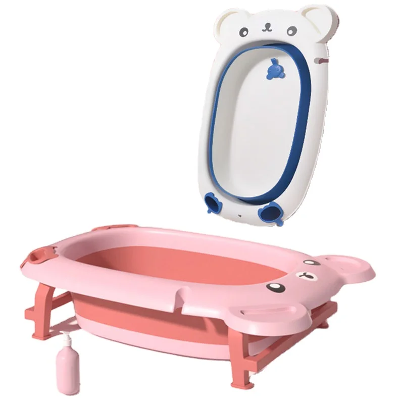 plastic portable folding bathtub  Babies Bath Tub With Stand Non-slip Strong Plastic Baby Bathtub folding baby bath tub