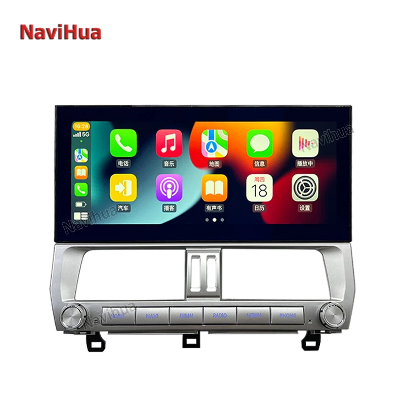 NAVUHUA 12.3 Inch Multimedia Video Player Touch Screen Android 10 Car Radio for Toyota Land Cruiser Prado 150 Prado 2018 - 2020