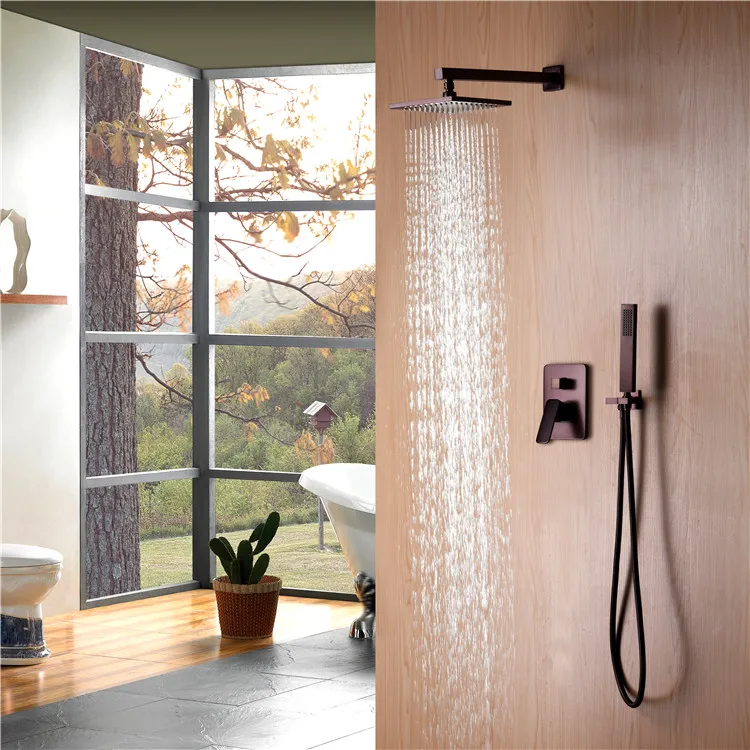Concealed ORB brown bronze surface treatment luxury bathroom shower faucet with handshower