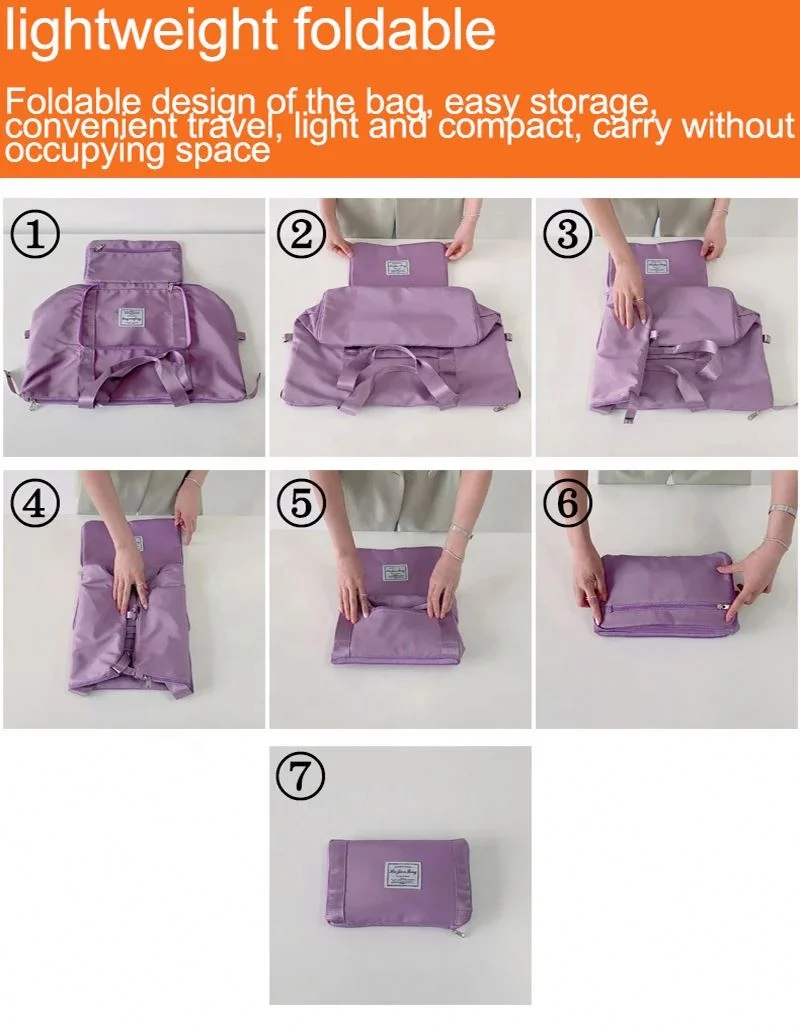 Top Seller Foldable Expandable Dry Wet Waterproof Duffel Bag Holdall Yoga Weekend Shoulder Gym Luggage Travel Tote Women