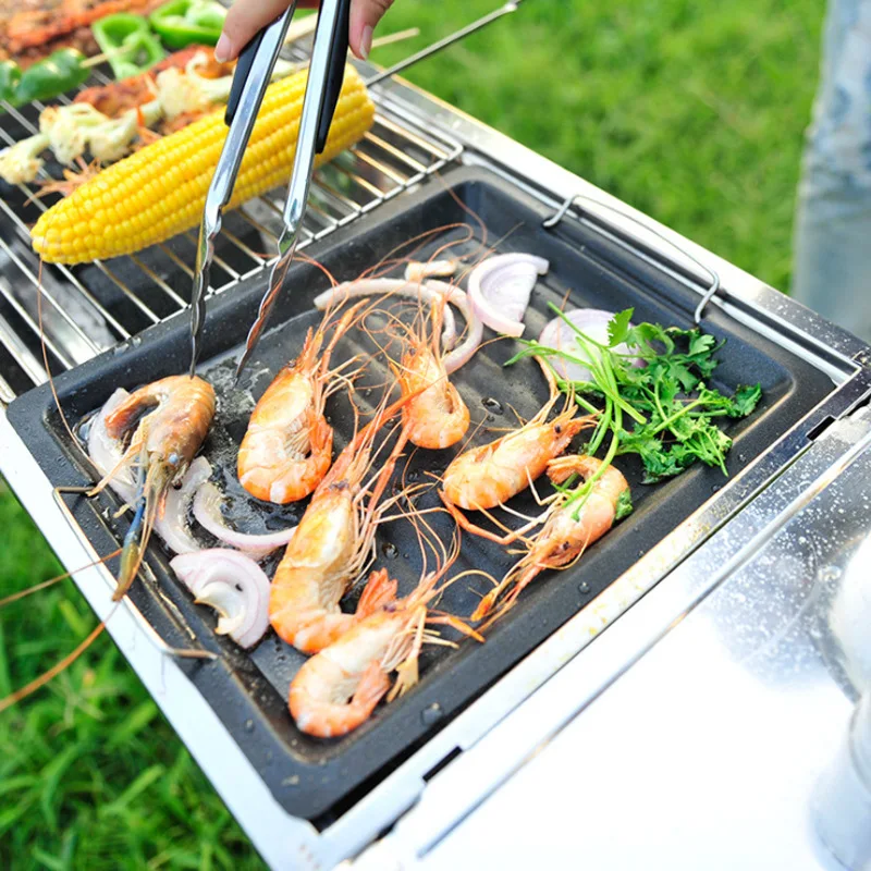 
BBQ plate Barbecue accessories Barbecue grilled fish thickened frying pan non-stick grill pan 