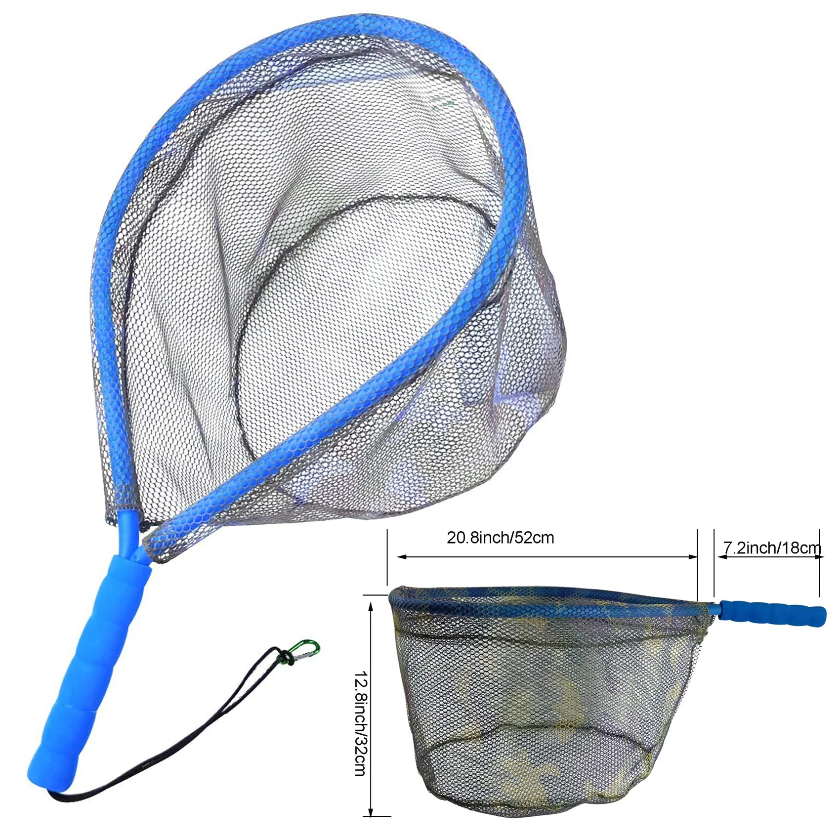 Fly Fishing Float Landing Net With Durable Materials Net Bag Floating For Wade Fish E10