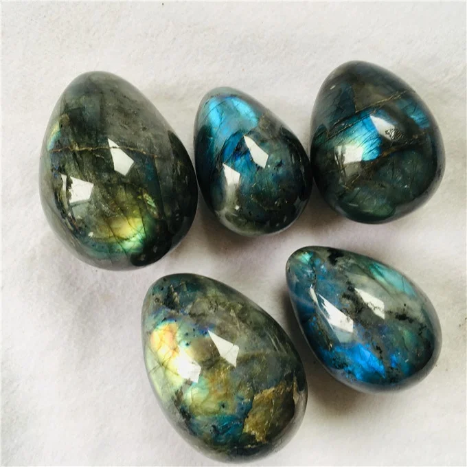 high quality natural labradorite crystal egg moonlight quartz crystal egg for decoration
