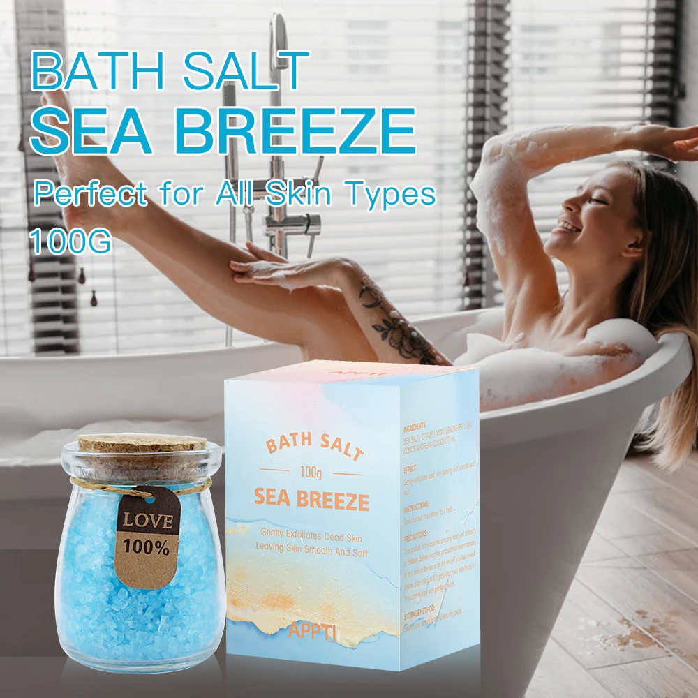 100g Natural Bath Sea Salts Sea Breeze Salt