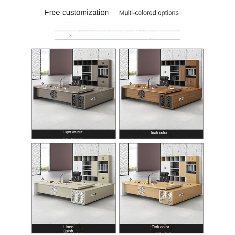 modern Commercial Office furniture desk escritorios de bureau Ceo executive Office Desk boss schreibtisch Office Table and chair