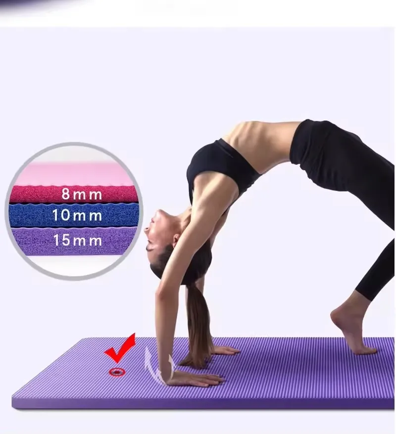 Custom Cheap Nbr Yoga Mat Matt 10mm Extra Thick Non Slip 10 Mm Exercise Mats With Custom Logo Yogamat