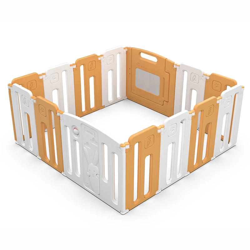 ABST Colorful cute plastic fence newborn baby fence playpen with gate