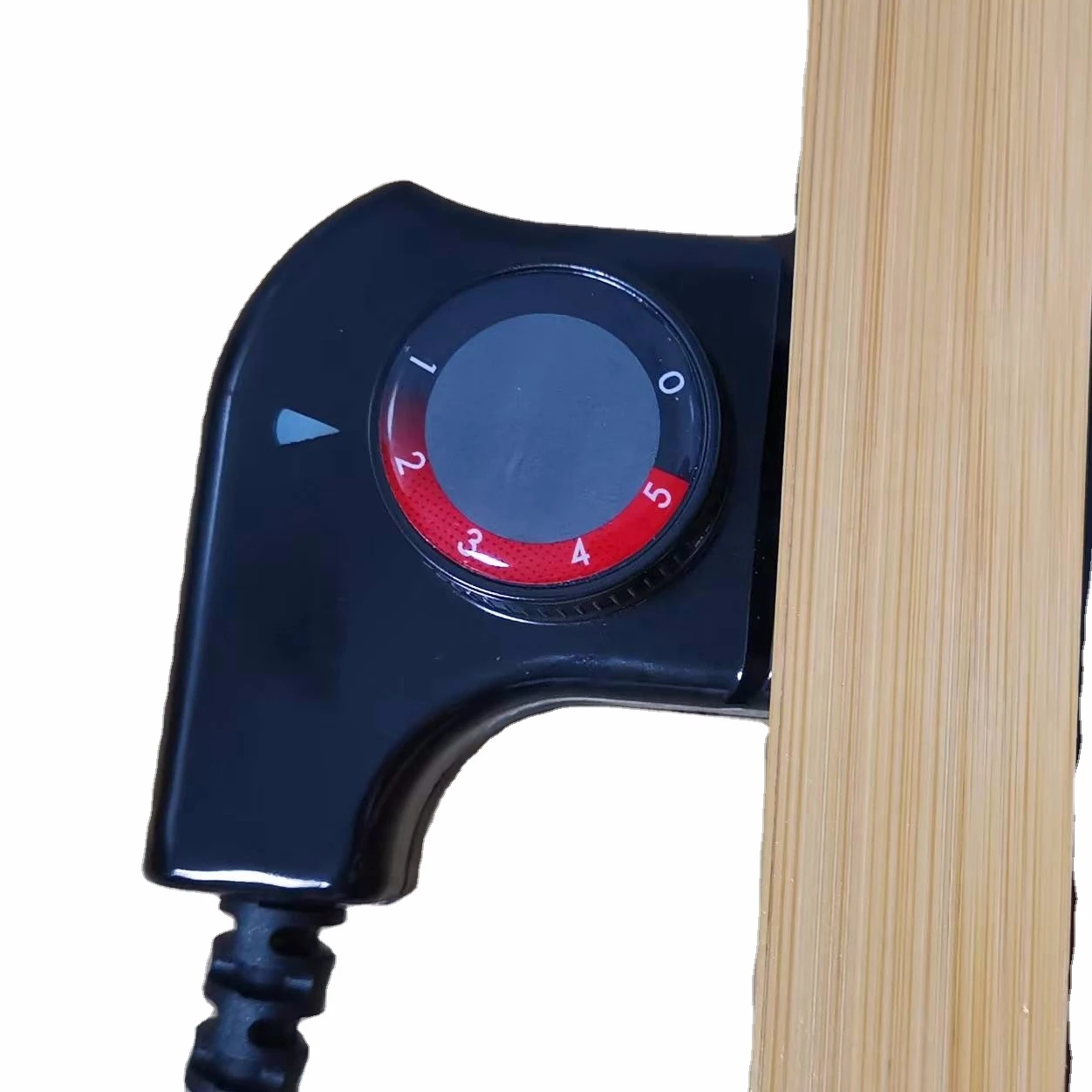 electric bamboo table grill with detachable heating plate, adjustable temperature control and oil tray