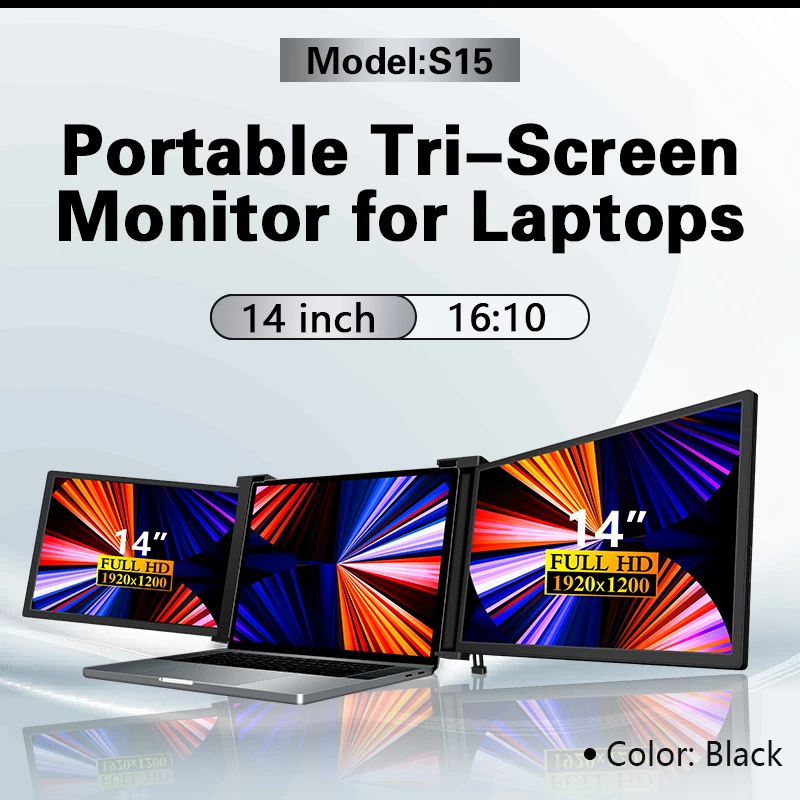Hot Sale Three Screens Display Triple 14 Inch 800x 480 Broadcast SDI Monitor with Metal Frame