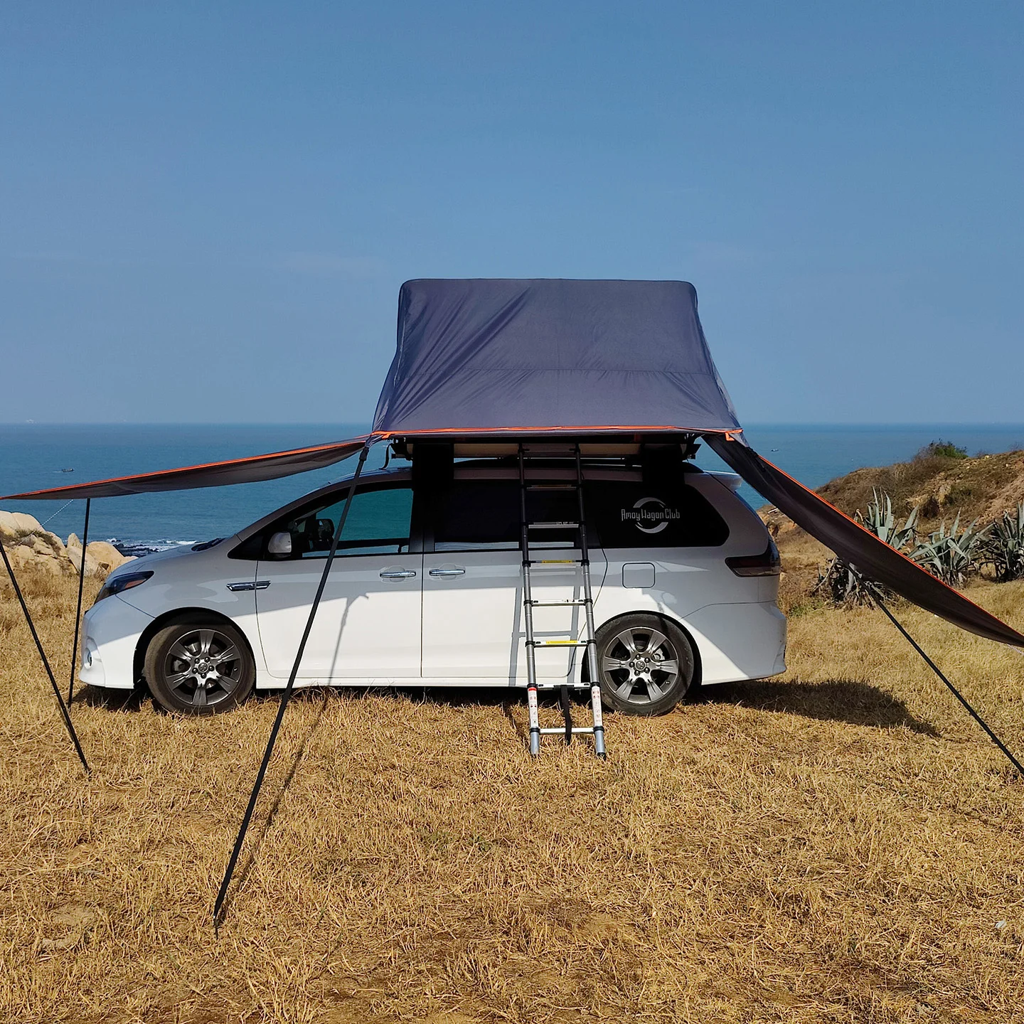 RTS upgrade  slight weight double layer easy open soft shell roof to tent for 4 seasons