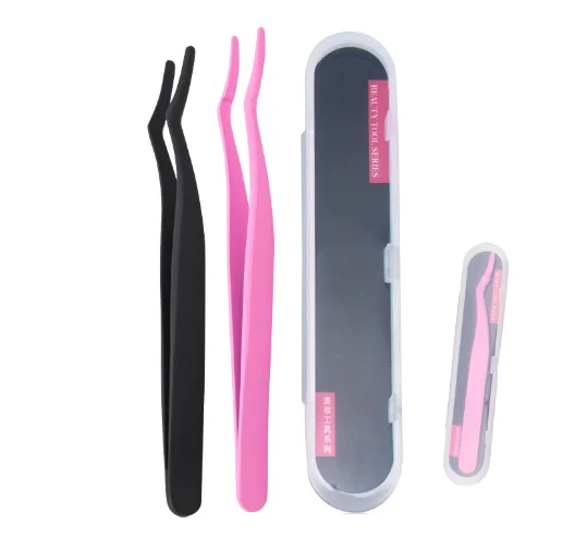 
3D mink eyelashes private label eyelash applicator,custom packaging private label rose gold False Eyelashes Tweezer 