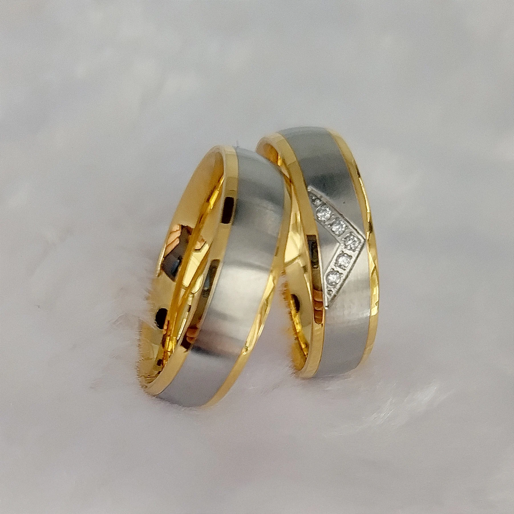 love alliances wedding rings gold 18k plated stainless steel jewelry anel bague anillos goldringe snubni prsten ringar ringen