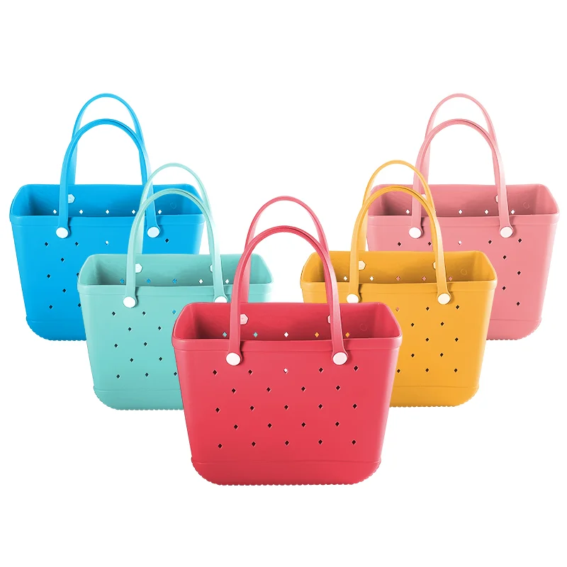 High Quality Women Rubber Beach Tote Bag Waterproof Outdoor EVA Portable Travel Bogg Bag Waterproof