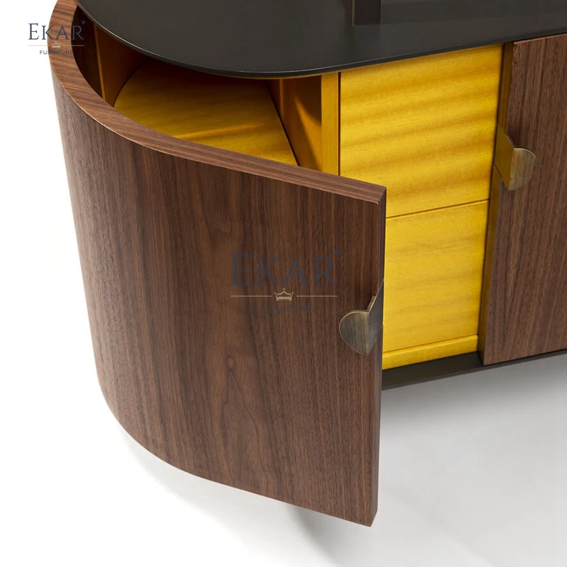 Sleek Modern Wooden Hallway Cabinet with Ample Storage for Living Room and Dining Sleek Glass Design Elegant Furniture