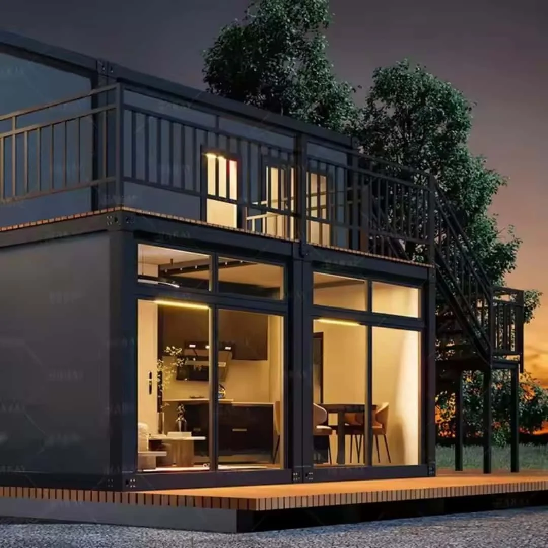 Rising OEM Customized Modern High-end Prefab House Prefab Modular House Easy To Assemble 20ft Container House with Factory Price