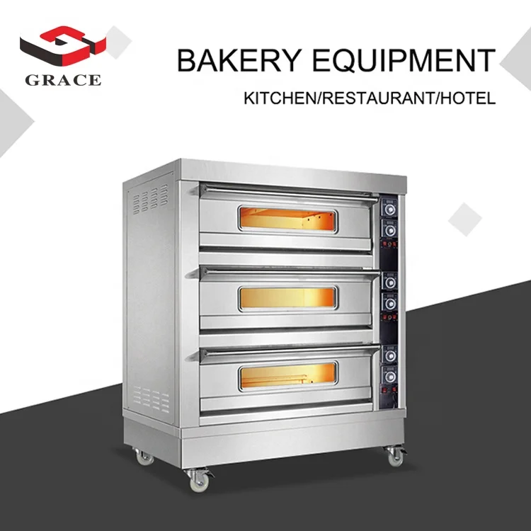 380v 50hz электрический 3 слоя Коммерческая печь для приготовления курицы торт выпечки хлеба духовка выпекания