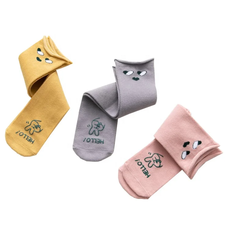 Детские чулки осень/зима Мультяшные полосатые детские выше колена без каблука носки