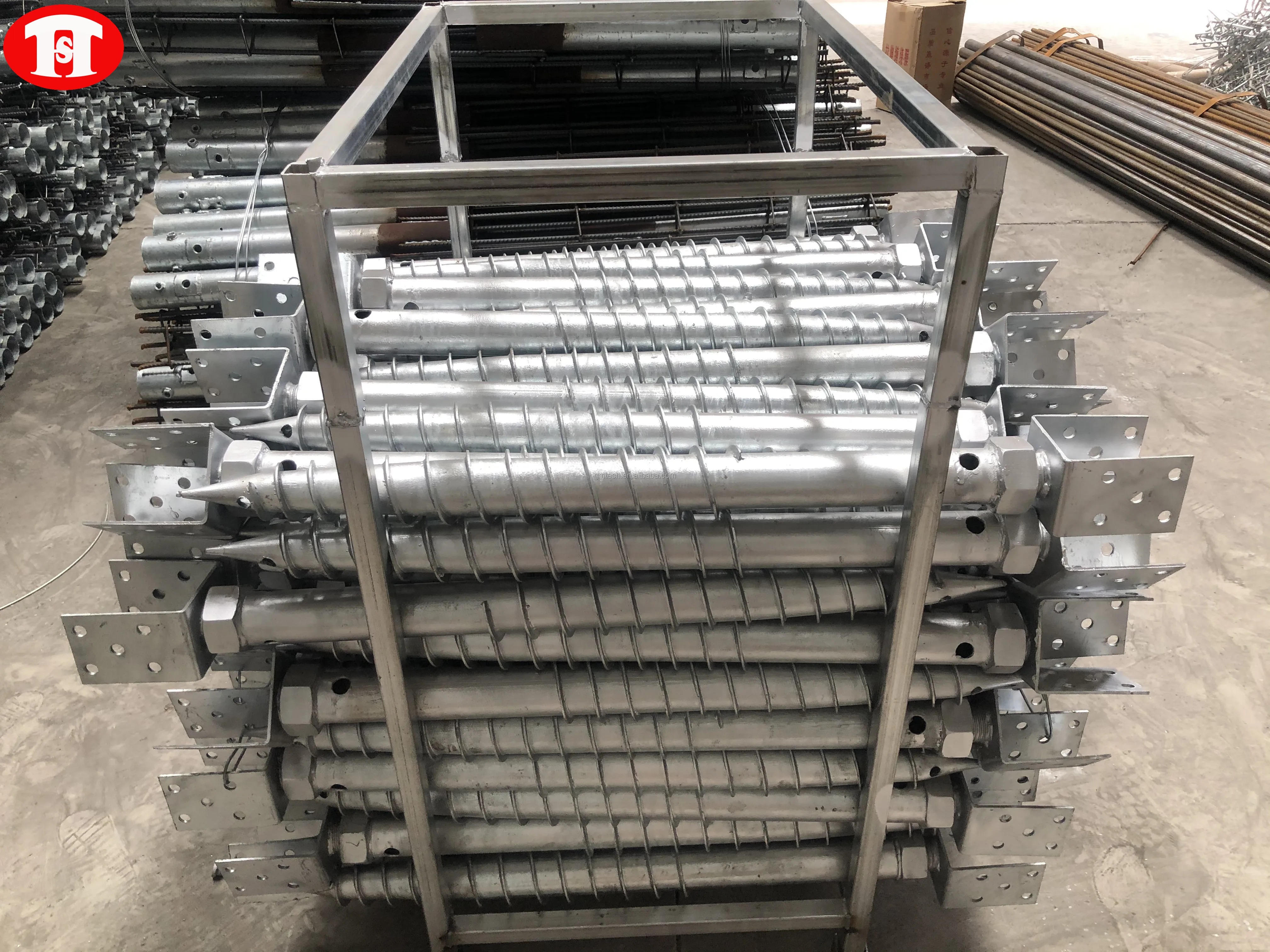 galvanized ground spiral screw pile for high quality and helical ground anchor & earth screw pile