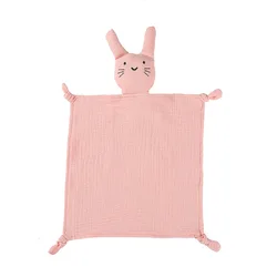 2022 Baby Security Blanket Muslin Loveys Babies Girls Boy Unisex Soft Backing cotton Stuffed Plush Cuddle  Newborn Blanket