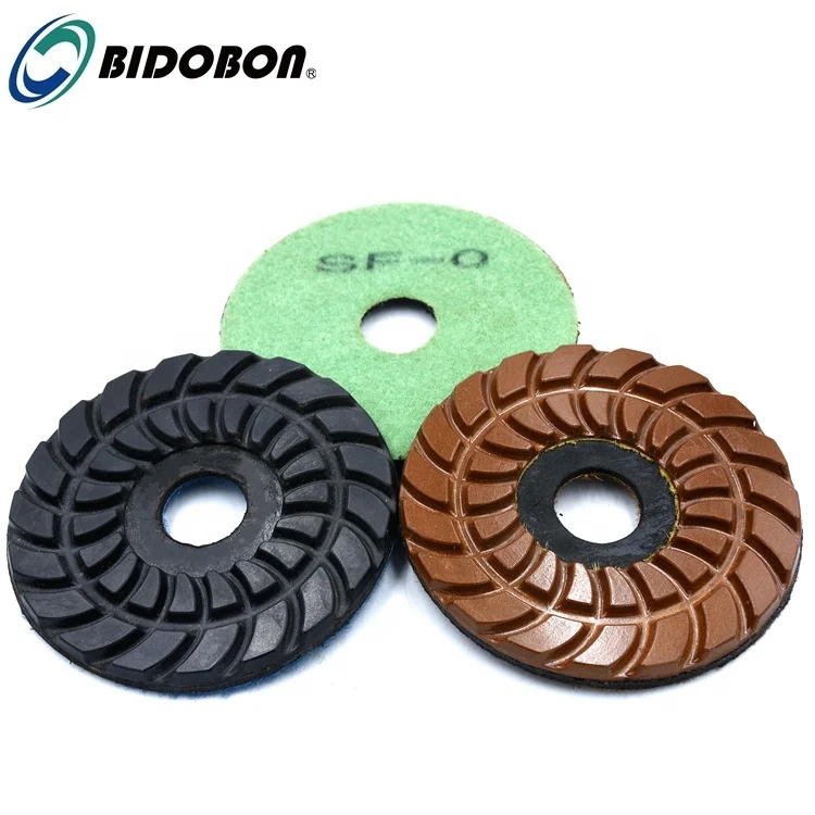 Bidobon 145mm 3 steps diamond floor polishing pad for granite marble concrete