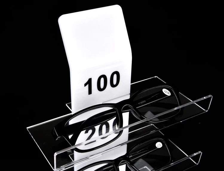 Bank Counter Display Clear Vertical Myopic Spectacle Frame Sunglasses Rack Acrylic Reading Nearsighted Glasses Display Stand