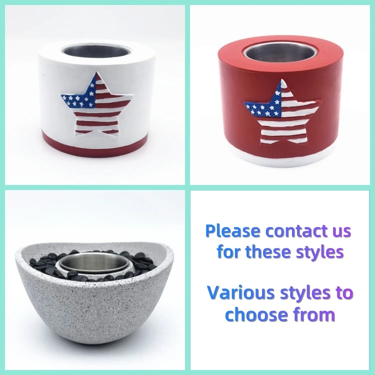 Premium Portable Fire Bowl Mini Ethanol Fireplace Concrete Tabletop Fire Pit for Indoor & Outdoor Use Smokeless