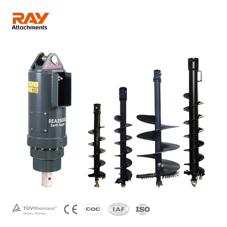 Efficient Tree Planting Earth Auger with Tractor Post Hole Auger and Skid Steer Auger Attachment