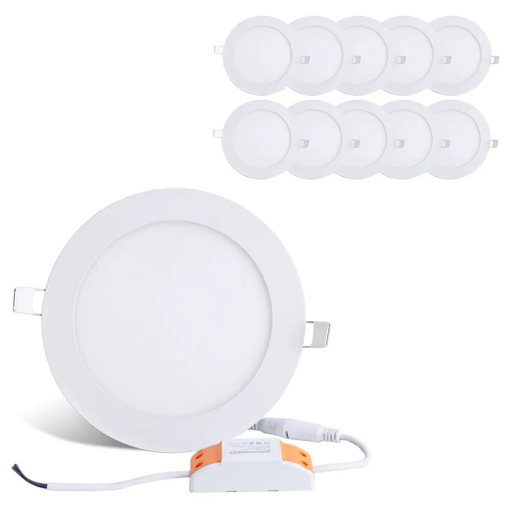 Good price 3w 6w 7w 9w 18w Lamp Lighting Time Warm Office Recessed Round Led Panel Light with driver