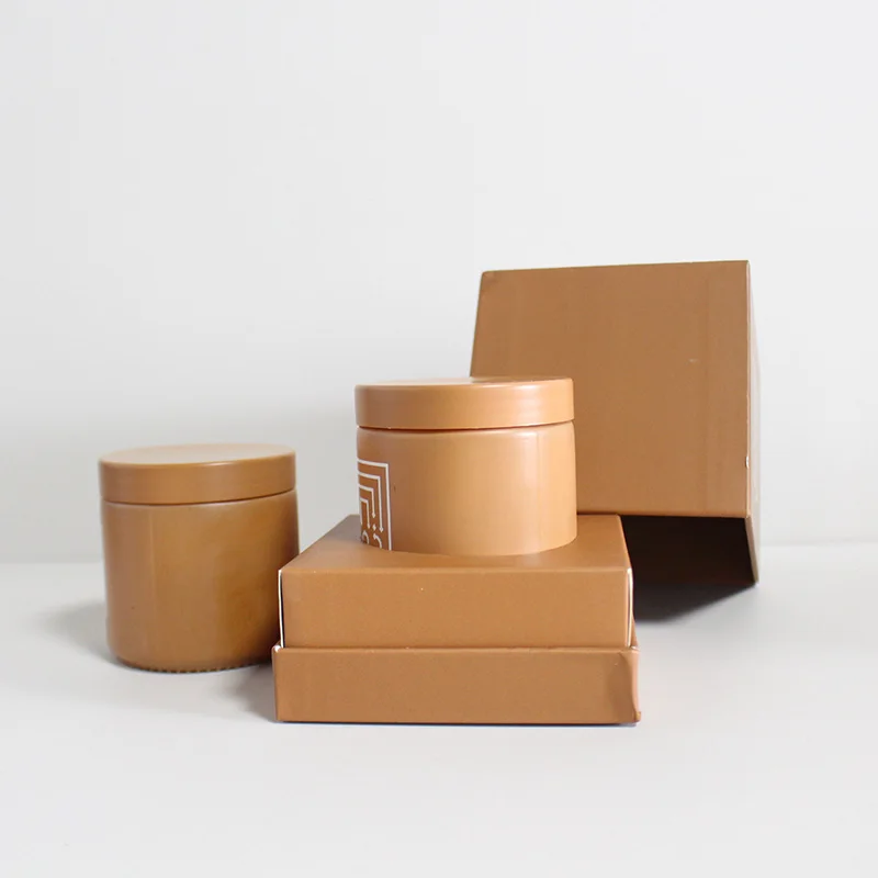 Customization Personal Skin Care cosmetic jars Elegant Logo Printing frosted Round Cream Glass Jar 50ml 100ml 150ml 200ml