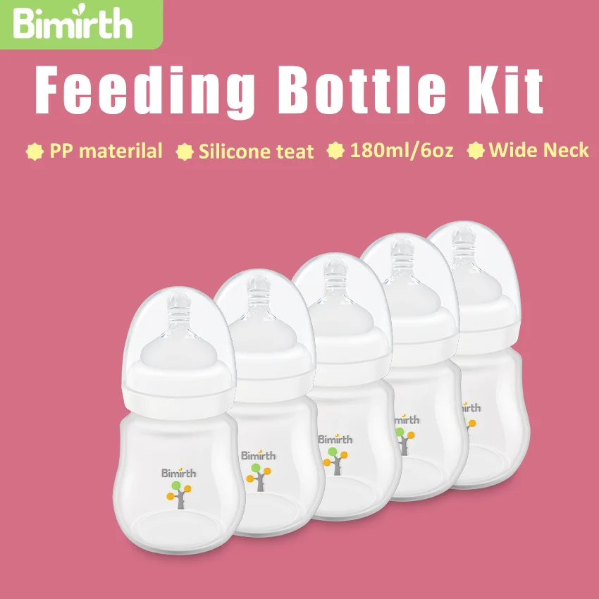 Breast Milk Bottle Baby newborn feeding bottle BPA Free 100% Food Grade manufacturers 180ml 6oz baby PP bottle