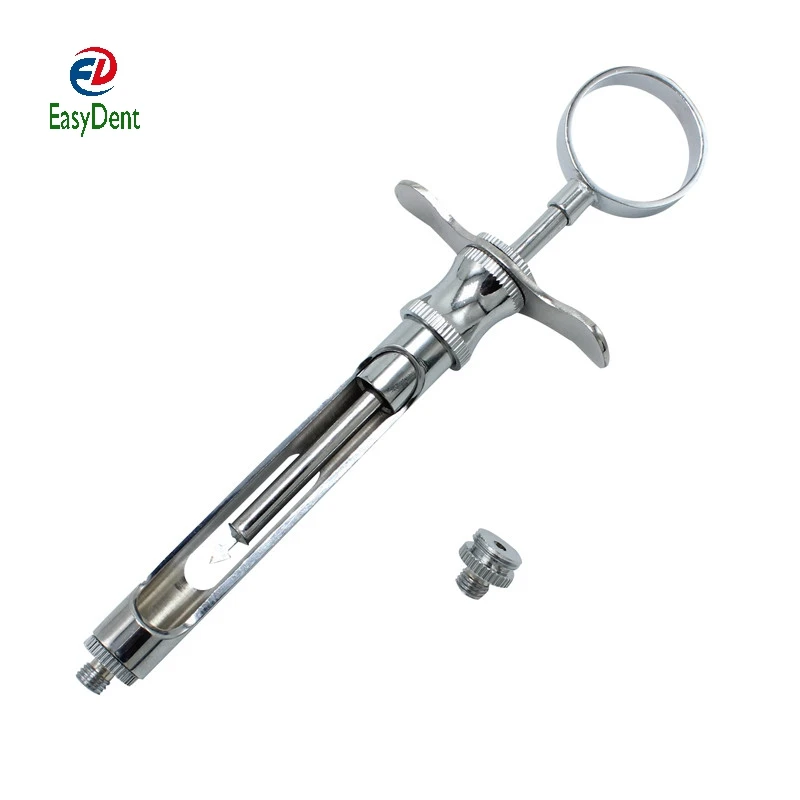 Dental Intraligamental Syringe StainlessSteel Pen-Style Aspirating Surgical Instrument Dentist 1.8ML Syringes to