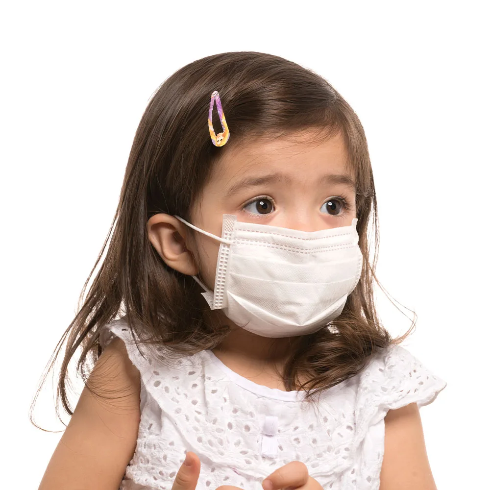 Hot selling custom logo facemask knit kids printed  3 ply disposable face masks kids mask for children
