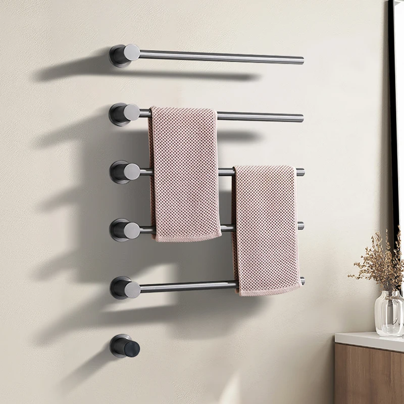 Wholesale Wall Mounted Towel Warmer Rack Bathroom Stainless Steel Heated Drying Rack with Built-in Timer