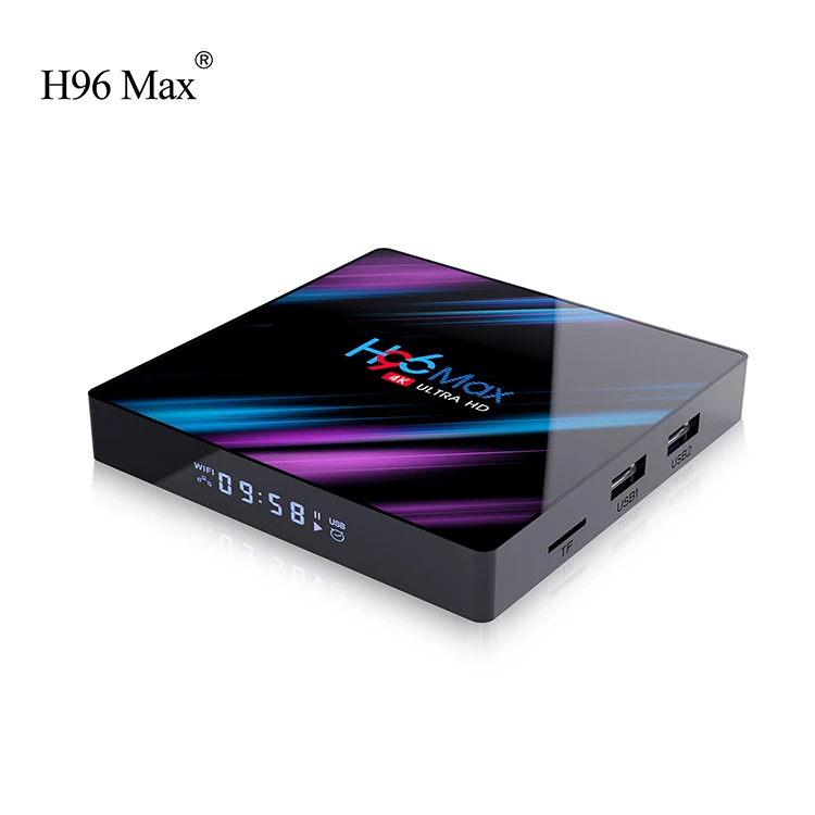 B2B factory price New H96 max Rk3318 digital Tv box 4k TF Card 2.4G 5G dual wifi smart android tv box