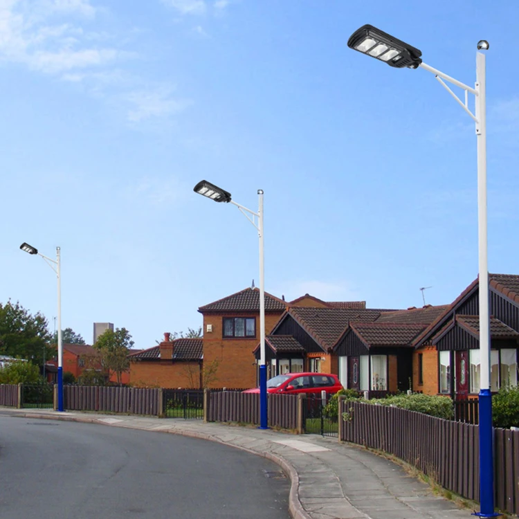 Cool White 50w 100w 150w 200w 250w Led Street Light Waterproof Fixture Sensor All In One Integrated Solar Lights