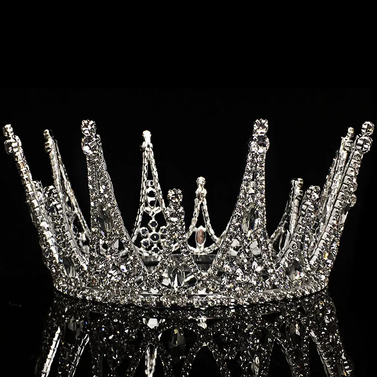 Custom Crystal Full Round Crown Beauty Wonderful Crowns