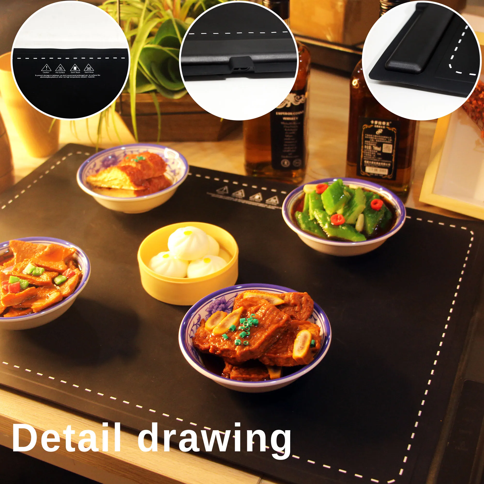 Multifunctional Tray Warming Mat Commercial Buffet Food Heating Pad for Hotels and Picnics