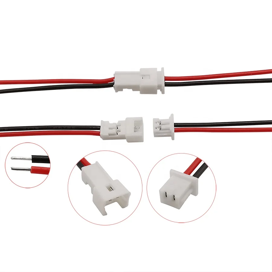 OULAIDA 2-20Pairs Micro JST 1.25mm 2 Pin Male Female Wire Cable Connector JST PH1.25 mm Jack Plug Connector Length 15cm