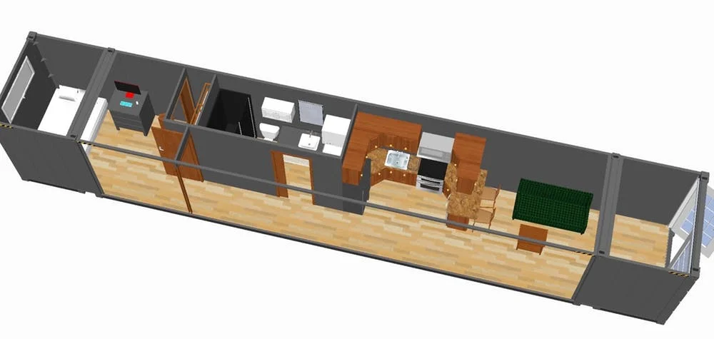 Low Price Colombia Belgium Durable Quick Build Combined Ready Made Prefab Big 40FT High Cube Container House